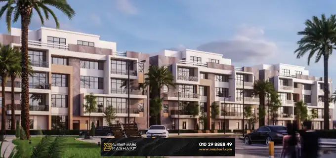 Three-room apartment for sale in Cairo Gate Compound Sheikh Zayed