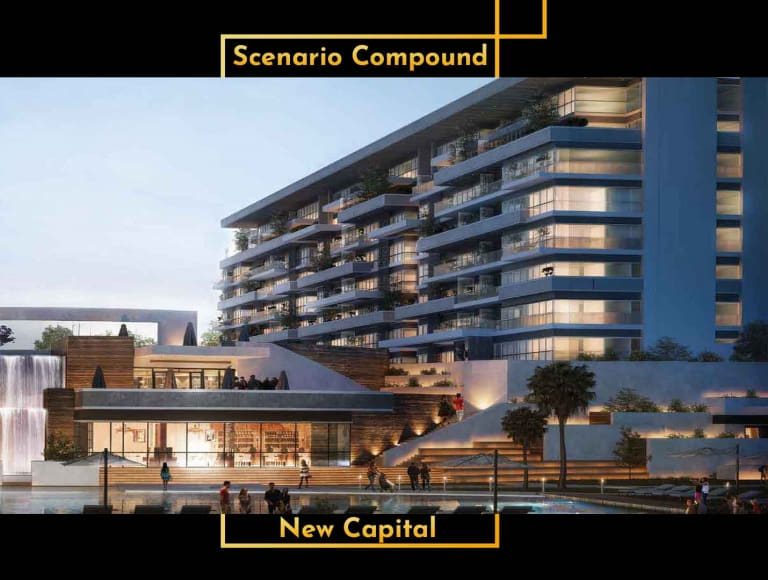 For sale an apartment with a garden in Scenario compound